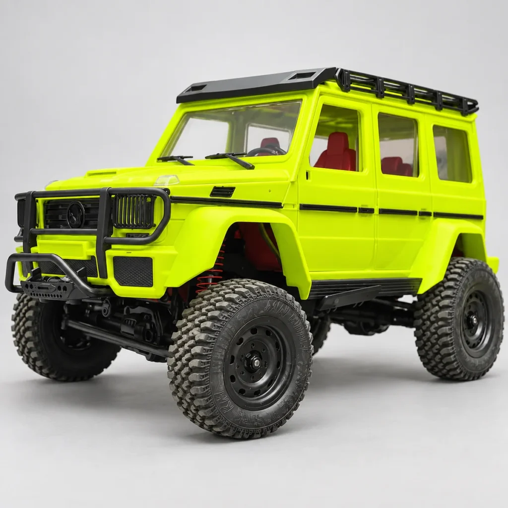 Lime green MN MODEL MN86S G-Class-style RC crawler